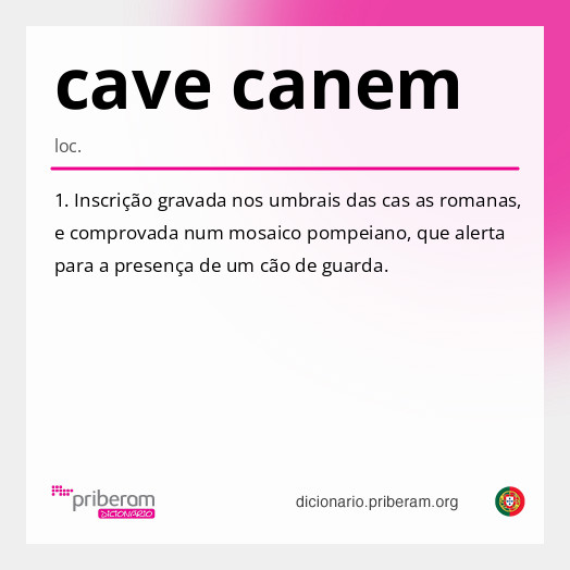 Significado de cave canem